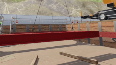 鉄骨玉掛け作業複数人