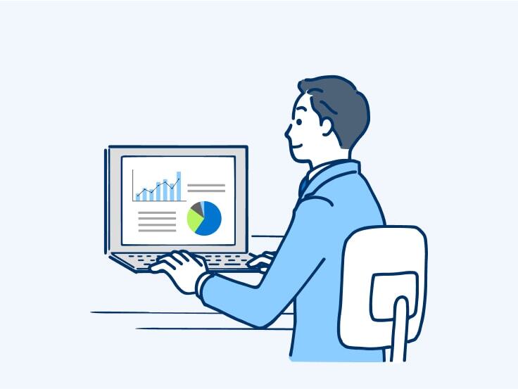 学生の在席状況をデータ化のイラスト