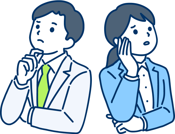 悩んでいる人のイラスト